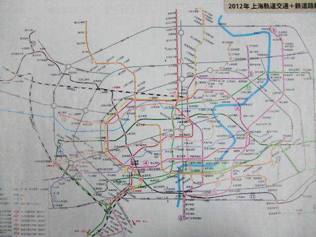 上海地下鉄路線図